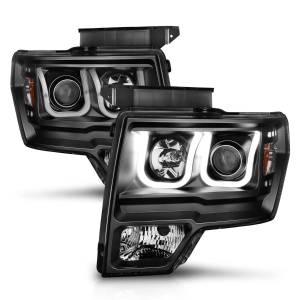 Anzo USA - 111263 | Anso USA Projector Headlights w/ U-Bar Black (2009-2014 F150) - Image 2