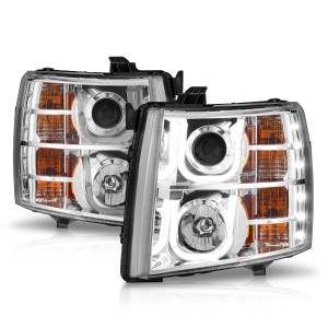 Anzo USA - 111282 | Anzo USA Projector Headlights w/ U-Bar Chrome (2007-2013 Silverado 1500 | 2007-2014 Silverado 2500 HD, 3500 HD) - Image 2