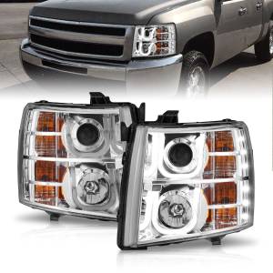 Anzo USA - 111282 | Anzo USA Projector Headlights w/ U-Bar Chrome (2007-2013 Silverado 1500 | 2007-2014 Silverado 2500 HD, 3500 HD) - Image 6