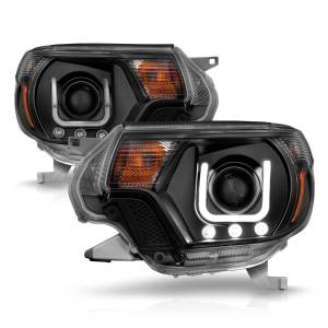 111290 | Anzo USA Projector Headlights w/ U-Bar Black (2012-2015 Tacoma)