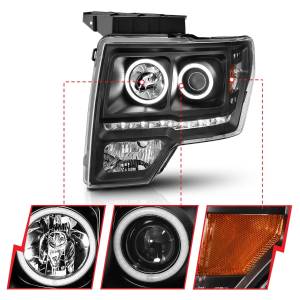 Anzo USA - 111298 | Anzo USA Projector Headlights w/ RX Halo Black (2009-2014 F150) - Image 2
