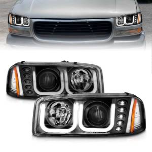 Anzo USA - 111303 | Anzo USA Projector Headlights w/ U-Bar Black (1999-2006 Sierra 1500, 2500, 3500 | 2000-2006 Yukon) - Image 6