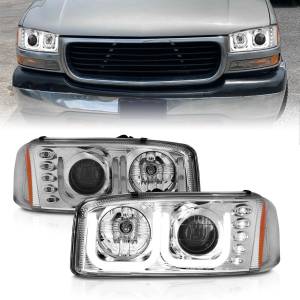 Anzo USA - 111304 | Anzo USA Projector Headlights w/ U-Bar Chrome (1999-2006 Sierra 1500, 2500, 3500 | 2000-2006 Yukon) - Image 6