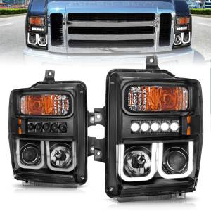 Anzo USA - 111305 | Anzo USA Projector Headlights w/ U-Bar Black (2008-2010 F250, F350 Super Duty) - Image 6