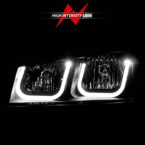 Anzo USA - 111312 | Anzo USA Projector Headlights w/ U-Bar Black (2003-2006 Avalanche | 2003-2006 Silverado 1500, 2500 HD, 3500 HD) - Image 6