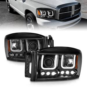 Anzo USA - 111314 | Anzo USA Projector Headlights w/ U-Bar Black (2006-2008 Ram 1500 | 2006-2009 Ram 2500, 3500) - Image 6