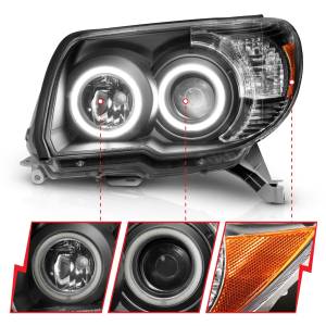 Anzo USA - 111320 | Anzo USA Projector Headlights w/ Halo Black (2006-2009 4 Runner) - Image 2