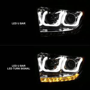 Anzo USA - 111327 | Anzo USA Projector Headlights w/ U-Bar Chrome w/ DRL (2014-2021 Tundra) - Image 5