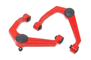 Rough Country - 82009RED | Rough Country Forged Upper Control Arms Aluminum For Nissan Frontier 4WD | 2005-2024 | OE Upgrade | Red - Image 1