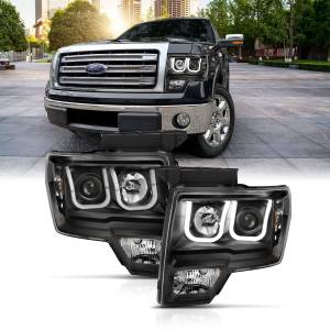 Anzo USA - 111351 | Anzo Projector Headlights w/ U-Bar Black (2009-2014 F150 Pickup) - Image 6