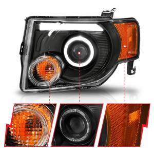 Anzo USA - 111355 | Anzo USA Projector Headlights w/ Halo Black (2008-2012 Escape) - Image 2