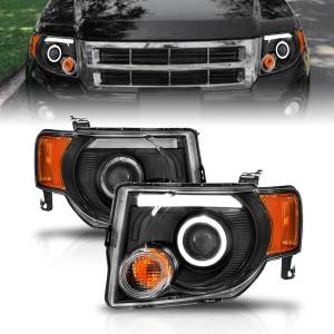 Anzo USA - 111355 | Anzo USA Projector Headlights w/ Halo Black (2008-2012 Escape) - Image 6