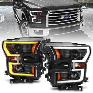 Anzo USA - 111357 | Anzo USA Projector Headlights w/ Plank Style Switchback Black (2015-2017 F150 Pickup) - Image 7