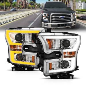 Anzo USA - 111358 | Anzo USA Projector Headlights w/ Plank Style Switchback Chrome (2015-2017 F150 Pickup) - Image 7