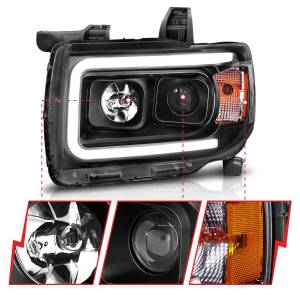 Anzo USA - 111381 | Anzo USA Projector Headlights Plank Style Black (2015-2019 Canyon) - Image 2