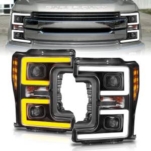 Anzo USA - 111388 | Anzo USA Projector Headlights Plank Style w/ Switchback Black (2017-2019 F250, F350 Super Duty) - Image 6