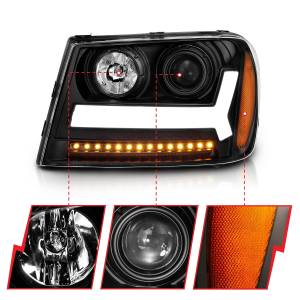 Anzo USA - 111390 | Anzo USA Projector Headlights Light Bar Style Black (2006-2009 Trailblazer) - Image 2