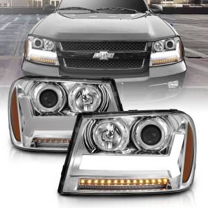 Anzo USA - 111391 | Anzo USA Projector Headlights Lighgt Bar Style Chrome (2006-2009 Trailblazer) - Image 6