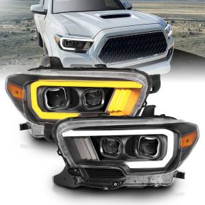 Anzo USA - 111397 | Anzp USA Projector Headlights Plank Style w/ Switchback Black (2016-2023 Tacoma) - Image 6