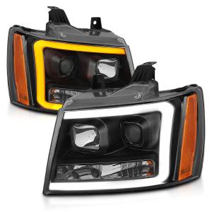 Anzo USA - 111402 | Anzo USA Projector Headlights Plank Style w/ Switchback Black (2007-2013 Avalanche | 2007-2014 Suburban, Tahoe) - Image 2