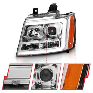 Anzo USA - 111403 | Anzo USA Projector Headlights Plank Style w/ Switchback Chrome (2007-2013 Avalanche | 2007-2014 Suburban, Tahoe) - Image 2