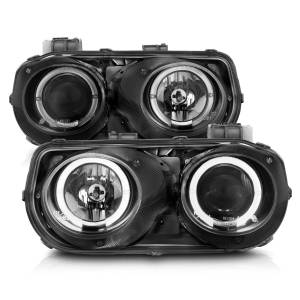 121003 | Anzo USA Projector Headlights w/ Halo Black (1994-1997 Integra)