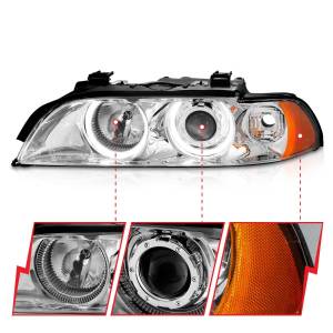 Anzo USA - 121018 | Anzo USA Projector Headlights w/ Halo Chrome (1997-2001 5 Series E39) - Image 3