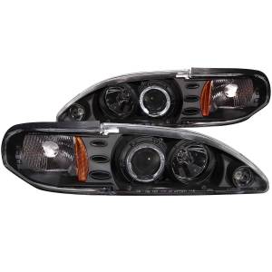 Anzo USA - 121038 | Anzo USA Projector Headlights w/ Halo Black 1pc (1994-1998 Mustang) - Image 2