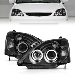 Anzo USA - 121057 | Anzo USA Projector Headlights w/ Halo Black (2002-2003 Civic) - Image 6