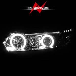 Anzo USA - 121061 | Anzo USA Projector Headlights w/ Halo Chrome (2006-2011 Civic) - Image 5