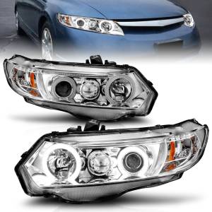 Anzo USA - 121061 | Anzo USA Projector Headlights w/ Halo Chrome (2006-2011 Civic) - Image 6