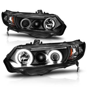 Anzo USA - 121062 | Anzo USA Projector Headlights w/ Halo Black (2006-2011 Civic) - Image 2