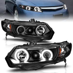 Anzo USA - 121062 | Anzo USA Projector Headlights w/ Halo Black (2006-2011 Civic) - Image 6