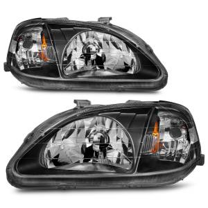 Anzo USA - 121070 | Anzo USA Crystal Headlights Black (1999-2000 Civic) - Image 1