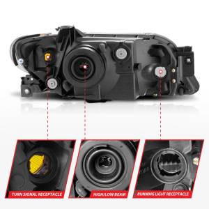 Anzo USA - 121107 | Anzo USA Crystal Headlights Black (2001-2003 Protege) - Image 3