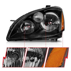 Anzo USA - 121109 | Anzo USA Crystal Headlights Black (2002-2004 Altima) - Image 2