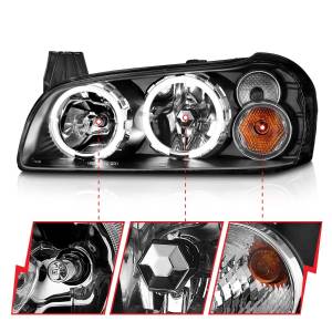 Anzo USA - 121113 | Anoz USA Crystal Headlights w/ Halo Black (2002-2003 Maxima) - Image 2