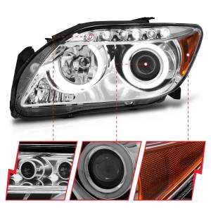 Anzo USA - 121120 | Anzo USA Projector Headlights w/ Halo Chrome (2005-2010 Scion TC) - Image 2