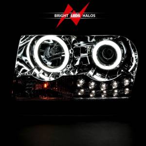 Anzo USA - 121136 | Anzo USA Projector Headlights w/ Halo Chrome (2005-2010 300) - Image 5