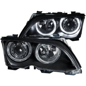 Anzo USA - 121140 | Anzo USA Projector Headlights w/ Halo Black (2002-2005 3 Series E46) - Image 1