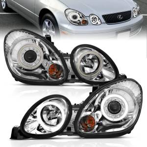 Anzo USA - 121143 | Anzo USA Projector Headlights w/ Halo Chrome (1998-200 GS300, GS400, GS430) - Image 6