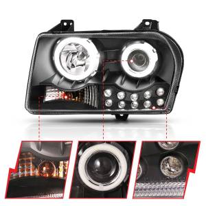 121152 | Anzo USA Projector Headlights w/ Halo Black (2005-2010 300)