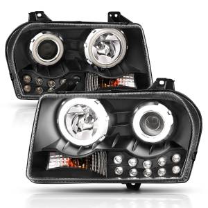 Anzo USA - 121152 | Anzo USA Projector Headlights w/ Halo Black (2005-2010 300) - Image 2