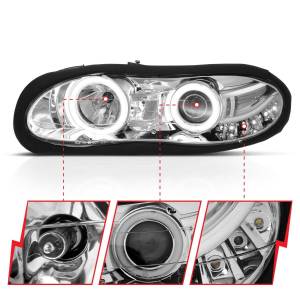 Anzo USA - 121159 | Anzo USA Projector Headlights w/ Halo Chrome (1998-2002 Camaro) - Image 2