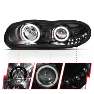 Anzo USA - 121160 | Anzo USA Projector Headlights w/ Halo Black (1998-2002 Camaro) - Image 2