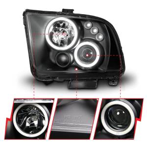 Anzo USA - 121166 | Anzo USA Projector Headlights w/ Halo Black (2005-2009 Mustang) - Image 2