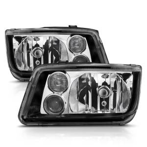 121169 | Anzo USA Crystal Headlights Black w/o Bulbs (1999-2005 Jetta)