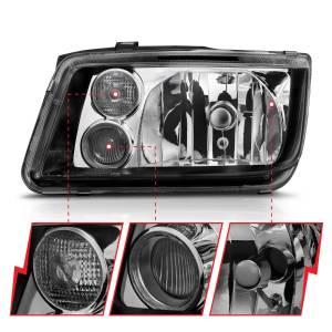 Anzo USA - 121169 | Anzo USA Crystal Headlights Black w/o Bulbs (1999-2005 Jetta) - Image 2