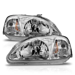 121179 | Anzo USA Crystal Headlights Chrome (1999-2000 Civic)