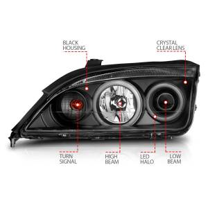 Anzo USA - 121198 | Anzo USA Projector Headlights w/ Halo Black (2005-2007 Ford Focus) - Image 4